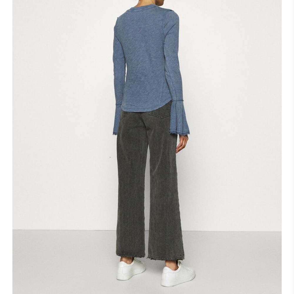 Free People Women's Cecelia T-Shirt - Indigo - - Picture 7 of 8